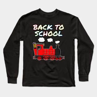 Back To School Steam Train (Red) Long Sleeve T-Shirt